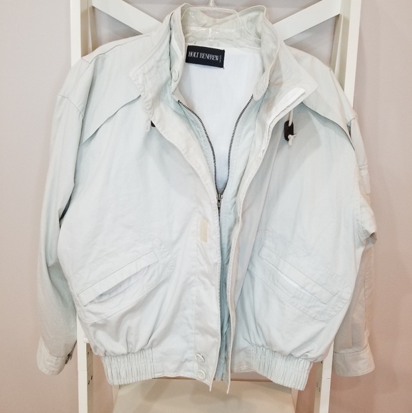 Holt Renfrew Bomber Light Khaki Jacket Medium - Picture 12 of 14
